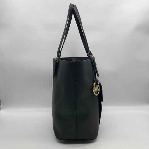 Michael Kors Black Saffiano Leather Jet Set Multi-Function Pocket Tote Bag - Picture 4 of 10